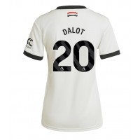 Camiseta Manchester United Diogo Dalot #20 Tercera Equipación para mujer 2024-25 manga corta